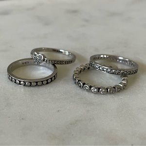 Sterling Silver 925 Stacking Rings (4)